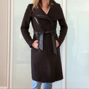 Andrew Marc Chocolate Brown Wool Winter Coat